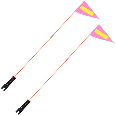 #ad 2 Pcs Reflective Bike Safety Flags Replacement Cycling Handlebar $26.97