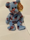 Original Ty Beanie Baby - UNION The 8.5" Bear (w/USA Flag Nose) VINTAGE 2003 New