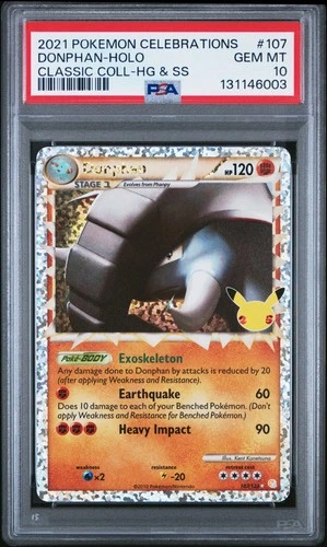 Pokémon - Celebrations 25th Anniversary - Donphan #107 PSA 10