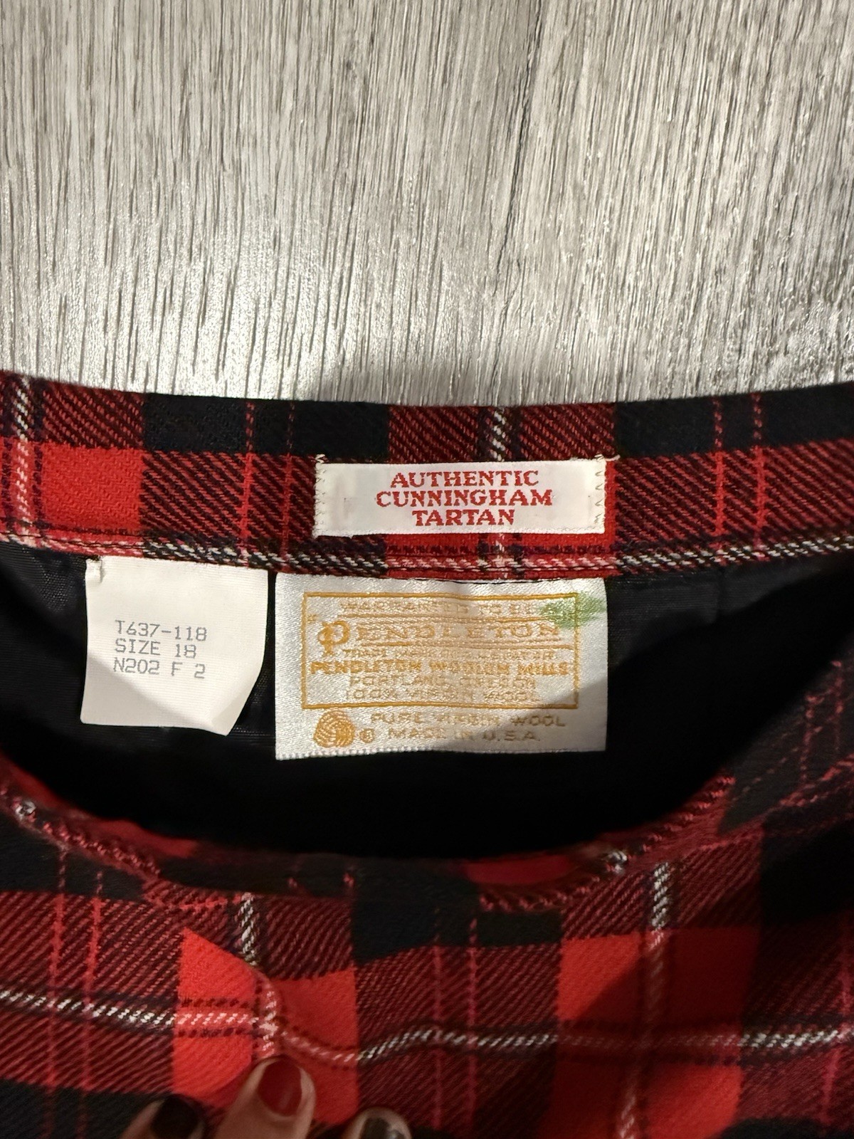 Authentic Cunningham Tartan Pendleton Wool Skirt … - image 4