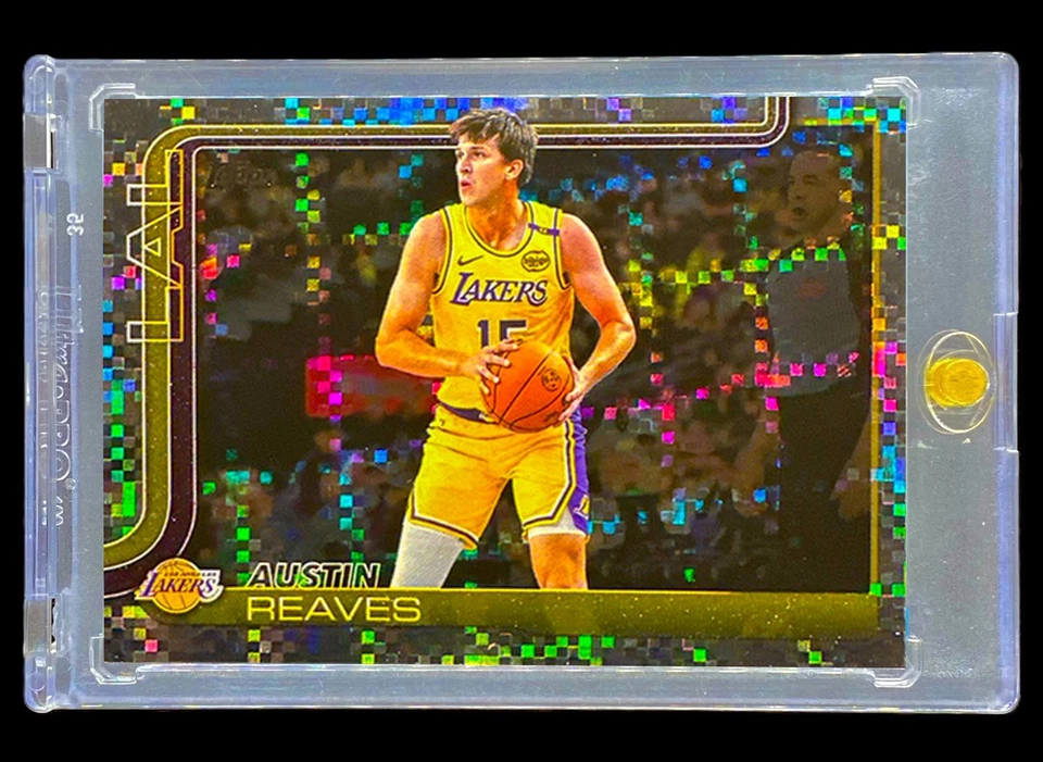 AUSTIN REAVES PLATEADO TABLERO DE AJEDREZ REFRACTOR HOLO SP no automático - LAKERS Foto 3 de 4