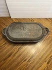 Vtg Rare Lodge Cast Iron Wildlife Series Deep Fish Fryer Dutch Oven 3pc Mallard