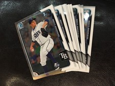 2015 Bowman BCP67 Matt Andriese 10 count all chrome lot Tampa Bay Rays