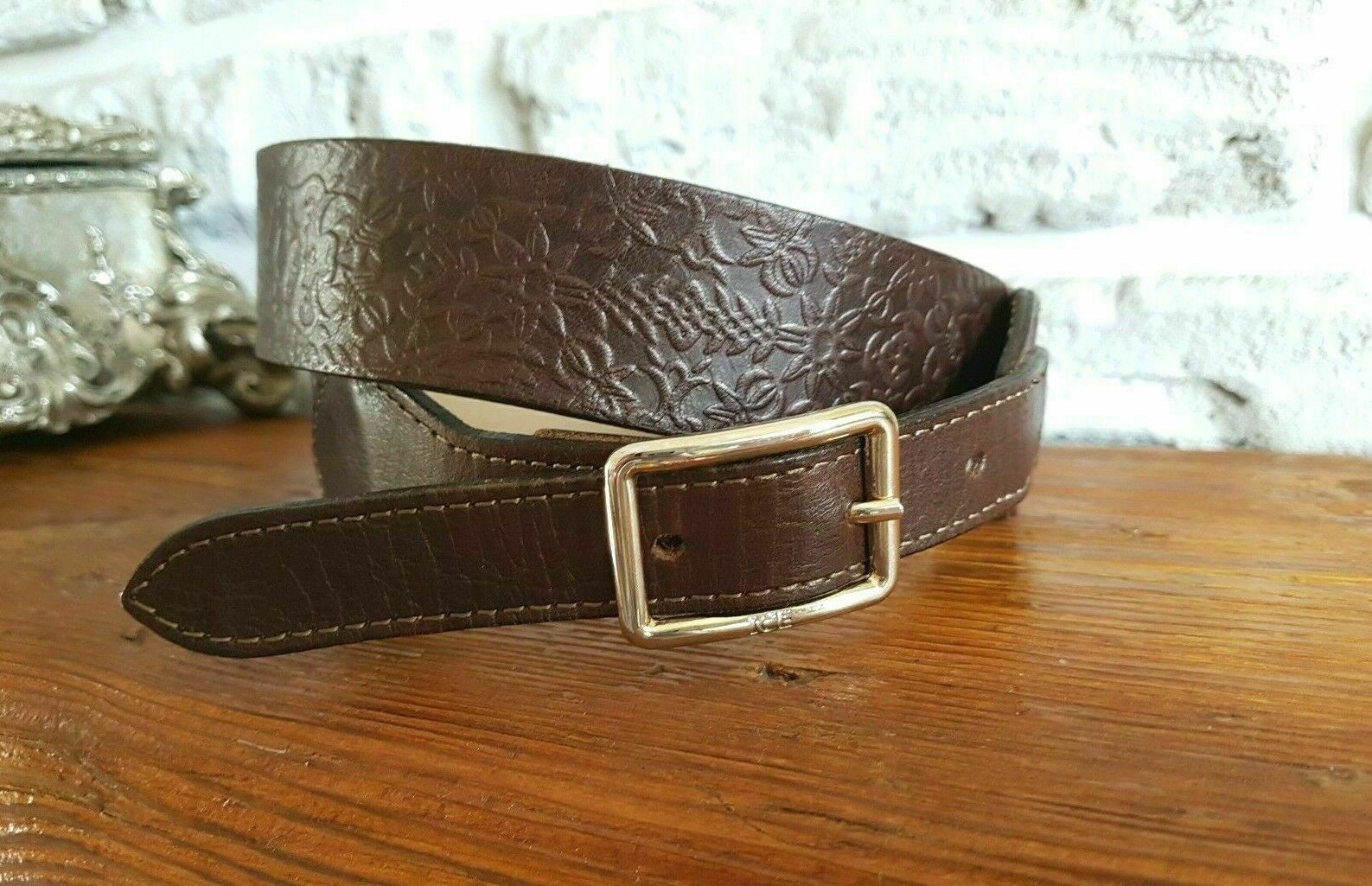 ICE ICEBERG GENUINE LEATHER Stylish BELT Italy Size 42 or 87cm or 32-34" Rare image 5