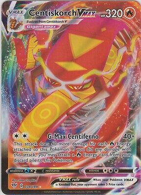 Pokemon TCG SS Darkness Ablaze 034/189 Centiskorch VMAX Holographic Rare  Card