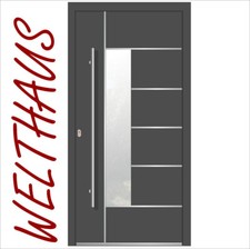 Porta d'ingresso Moderna LA40 WH75 Esterno in Alluminio con anta Dortmund in PVC