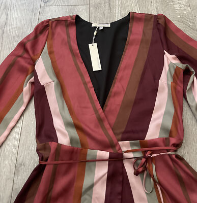 lavender brown wrap dress Lavender Brown Silk Wrap Dress