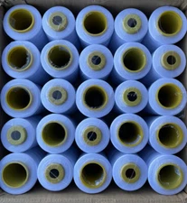 50 Spools BLEACH WHITE Multi Purpose Serger Sewing Thread Cones S/2 T27 Quality