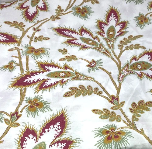 RALPH LAUREN PINK GREEN GOLD FLORAL UNFINISHED QUEEN COMFORTER OR SEWING FABRIC