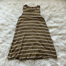 Madewell Green Striped Tank Dress