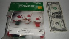 Vintage Lee Wards Merri Mac HOLIDAY FLOAT 5 Piece Christmas Ornament Kit 88-26