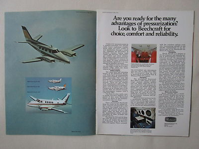 5/1973 PUB BEECHCRAFT KING AIR C90 E90 A100 FLUGZEUG FLUGZEUG ORIGINAL ANZEIGE