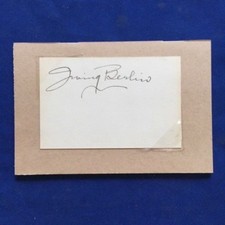 AUTOGRAPH OF COMPOSER IRVING BERLIN 