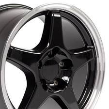 17x9.5 Wheel Fits Corvette Camaro Zr1 Style Blk Machd Lip Rim W1x 17x9.5 Wheel Fits Corvette Camaro Zr1 Style Blk Machd Lip Rim W1x