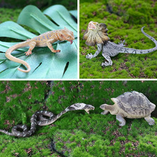 Reptile Animal Figurine Toys Set, 12 PCS Desert Amphibians Animal Figures wit...