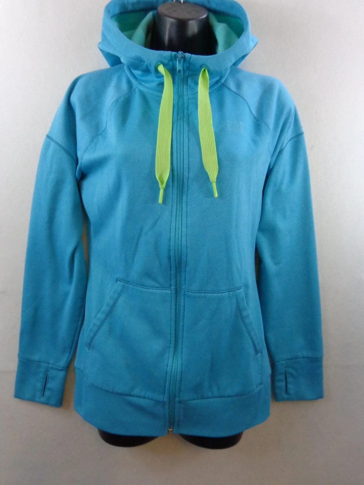 The North Face Hoodie Women's S Blue Full Zip Fleece Inside