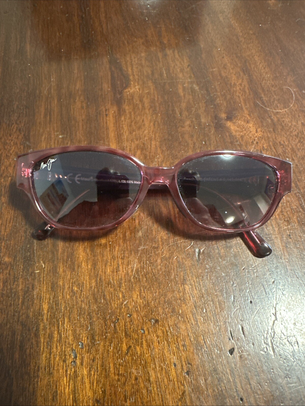 Maui Jim Anini Beach Sunglasses Pink Frame Maui Rose Polarized Lens MJ269-28A  