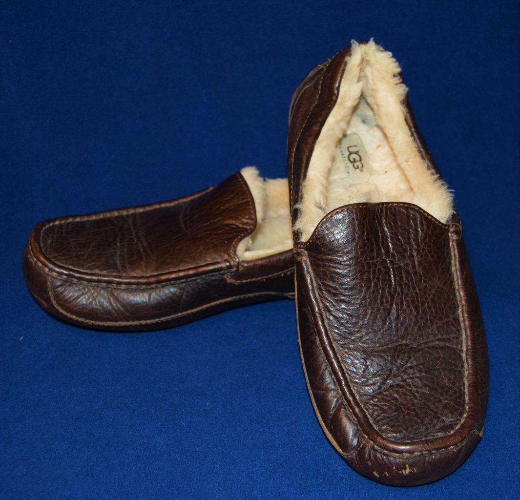 Authentic UGG Australia Brown ASCOT LEATHER Sheepskin 