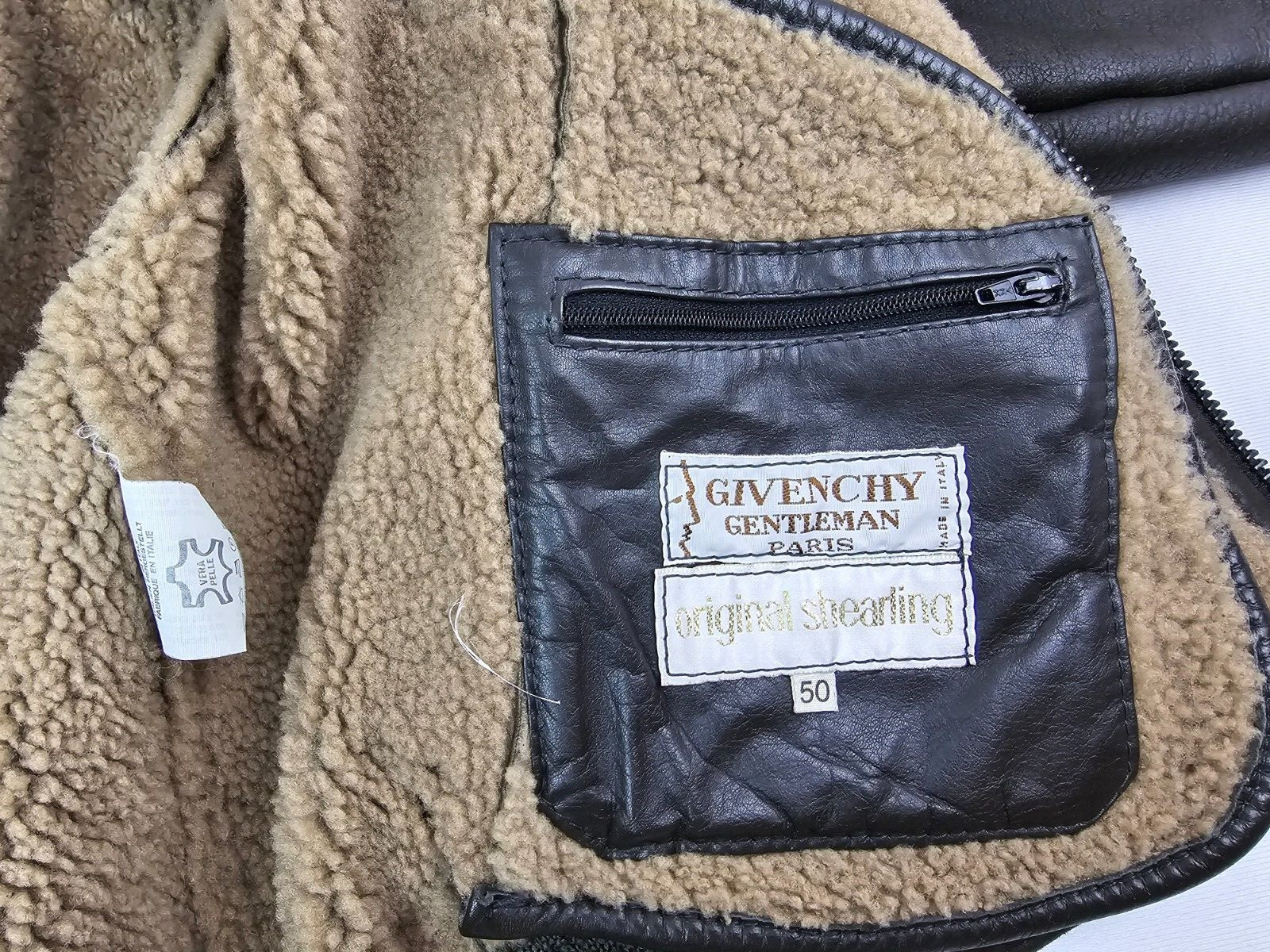 Givenchy Men's Shearling Sheepskin Leather B3 Bomber Aviator Jacket 50 M Italy thumbnail 15