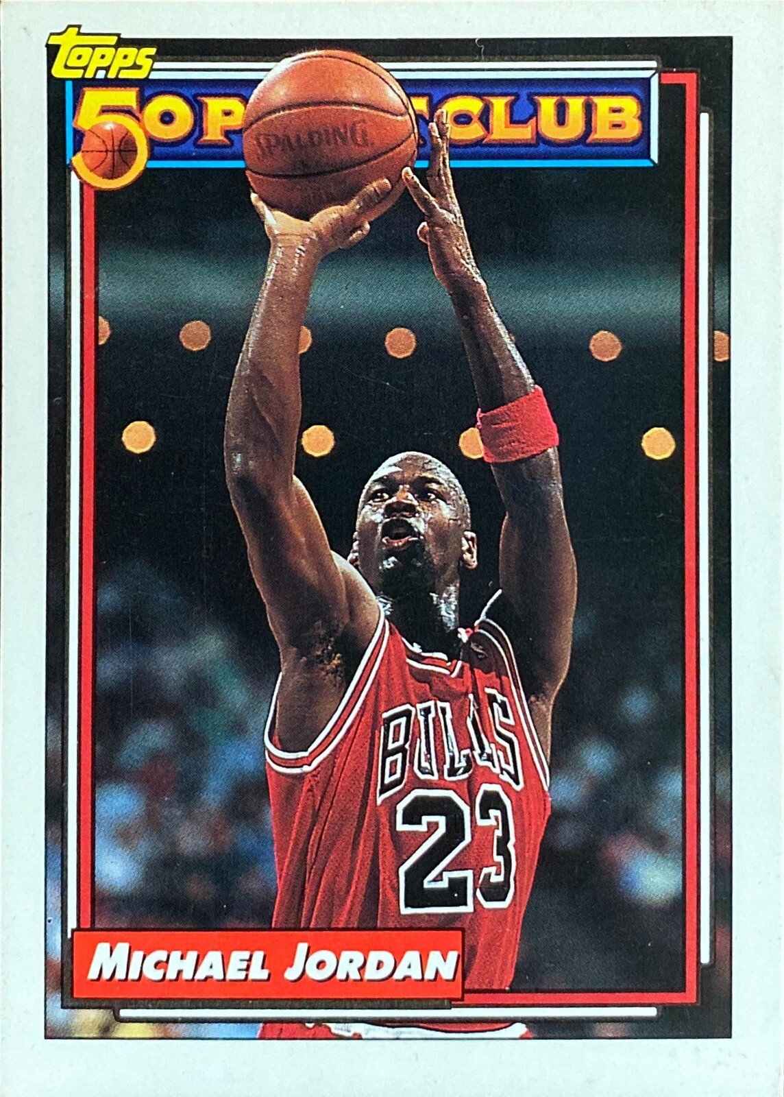 Michael Jordan 1992-93 Topps #205 50 Point Club Chicago Bulls Basketball Card