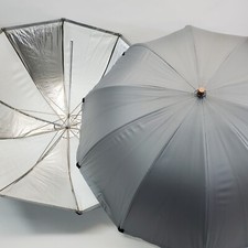 Pair of Photography Reflective Umbrellas w/Alternating Panels 24" Rod/36" Width