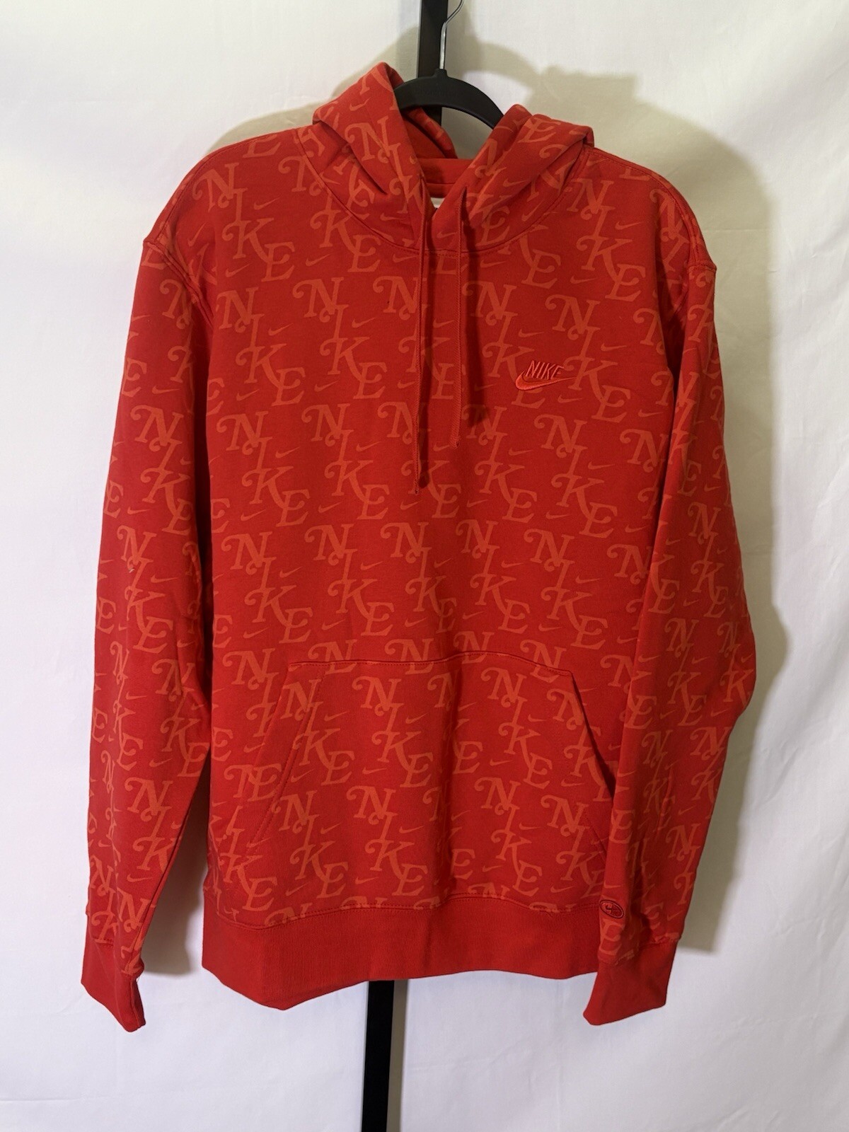 XL - Nike Sportswear клуб флис все над печать толстовка с капюшоном красный FZ2230-657 - новый