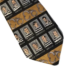 Steven Harris Tie Criminal Lawyer Banker Congressman Novelty Necktie 57"x3.75"