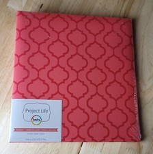 Project Life SCRAPBOOK ALBUM Gumdrop Pink 9"x9.5" Holds 6x8 Pages 2 Ring Binder