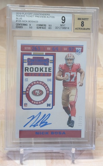 Nick Bosa 2019 Panini Contenders Rookie Ticket Autographs