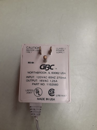 KNOX VIDEO Routing Switcher Power Supply OEM 120V input, 16VAC, Part No. 1152560 - Picture 2 of 3