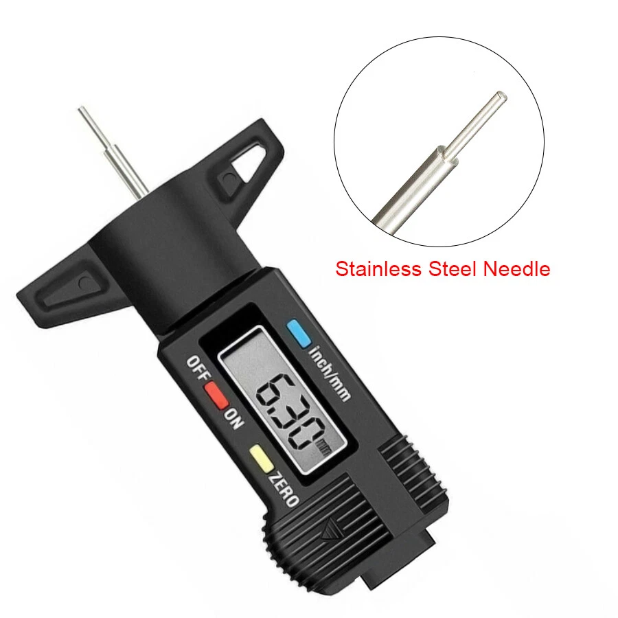 Digital Tire Tread Depth Gauge LCD Display 0-25.4mm 1inch Gauge - Image 4 of 4