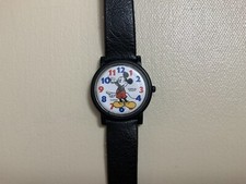 WATCH: DISNEY Mickey Mouse Lorus Quartz Watch V-515-6B20 Red,Blue Numerals,Japan