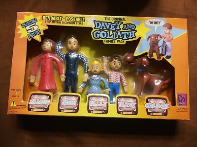 Davey and Goliath Family Pack Bendable Poseable Figures 2002 New 54382054007 | eBay