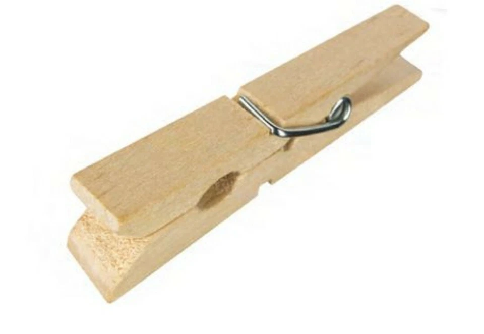 Premium 50 piezas 2.83" clavijas de madera de pino paños clips para fotos alfileres artesanales clips colgantes Foto 2 de 4