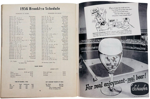 VINTAGE 1956 Brooklyn Dodger Yearbook World Baseball Champs 1955 RARE - Picture 4 of 10