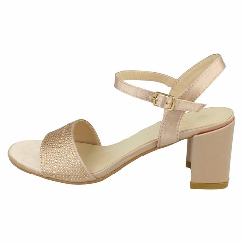 Mujer Savannah 'F10217' Satén Nude Sandalias de Noche - Picture 2 of 18