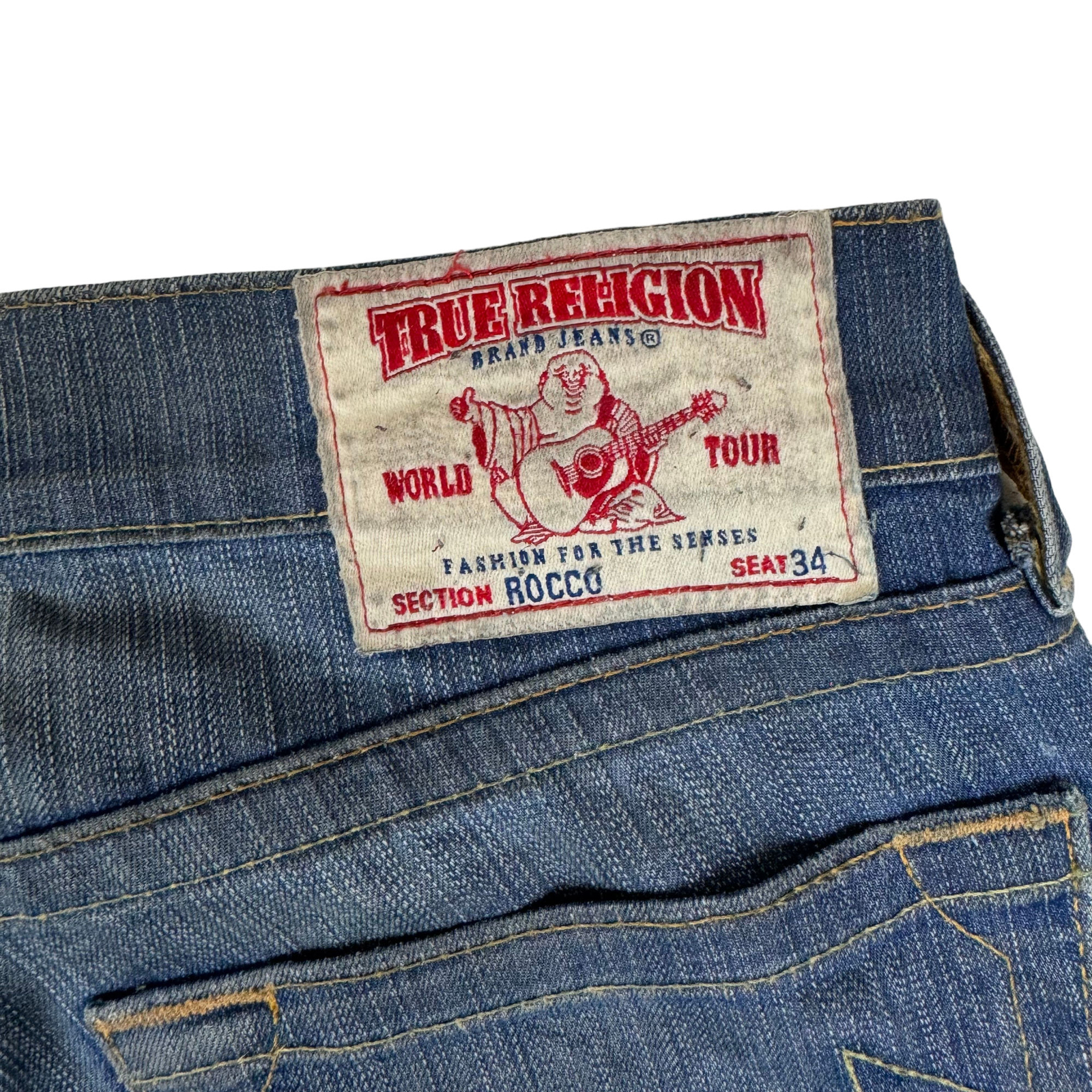 True Religion Rocco Men's Straight Jeans, Blue, Recommended Size 33 image 6