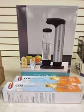 Sodaology Fizz Soda Sparkling Water Machine + 2 CO2 Bottles!