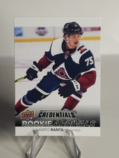 2021-22 Upper Deck Credentials Sampo Ranta Rookie Arrivals Colorado Avalanche RC
