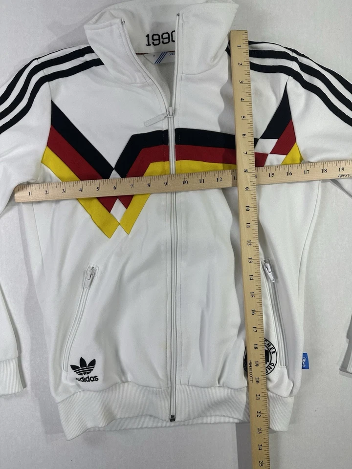 Adidas Alemania 1990 FIFA Track Jacket Deutschland Retro Blanco Talla 38 Foto 3 de 4