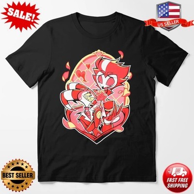 Helluva Boss Stolas Blitz T-Shirt   Demon Couple Hearts Graphic T-Shirt | S-5XL