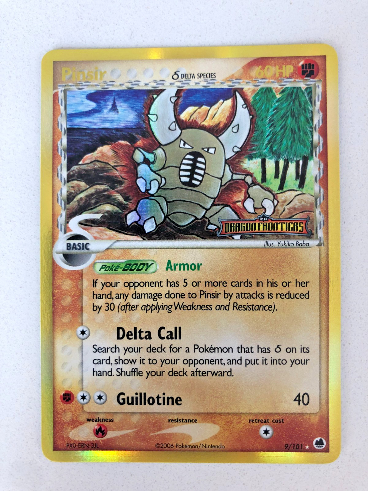 Pinsir (Delta Species) 9/101 Dragon Frontiers Reverse Holo NM