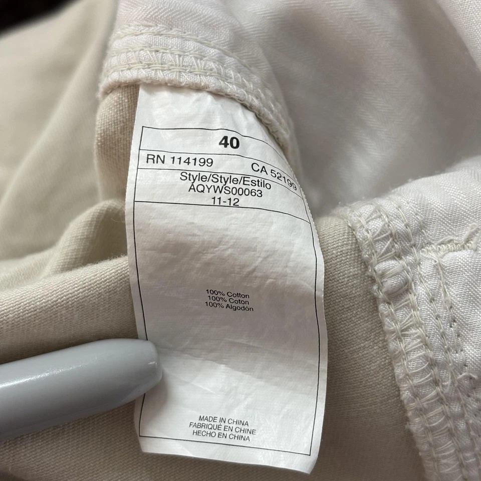 Pantalones Cortos Carga Quiksilver Para Hombre 40 Beige Exterior Utilidad Bolsillos Y2K Surf Foto 3 de 4