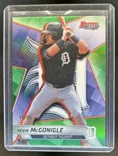 2025 Bowman's Best Kevin McGonigle Top Prospects Green Refractor #/99 Damaged