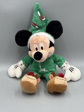 Disney Store Exclusive Mickey Mouse Green PJ Sleeper Plush Reindeer Slippers 14  