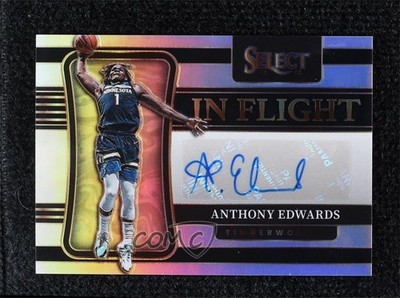 2021 Select In Flight Signatures Silver Prizm 208/299 Anthony Edwards Auto 0fn0
