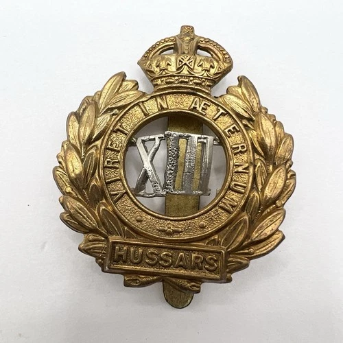 Genuine WW1 13th Hussars Cap Badge