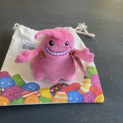 NWT! Candy Crush Pink Bubblegum Troll 8'' Plush & Canvas Bag! Free Shipping. 