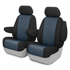 For Fiat 500l 15-20 Diamond Quilted 1st Row Black Dark Gray Custom Seat Covers For Fiat 500l 15-20 Diamond Quilted 1st Row Black Dark Gray Custom Seat Covers