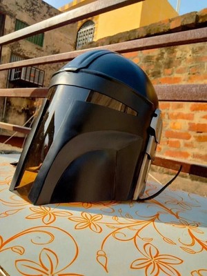 Star Wars Mandalorian Black For Larp Cosplay Costume Helmet Armor Gift Item